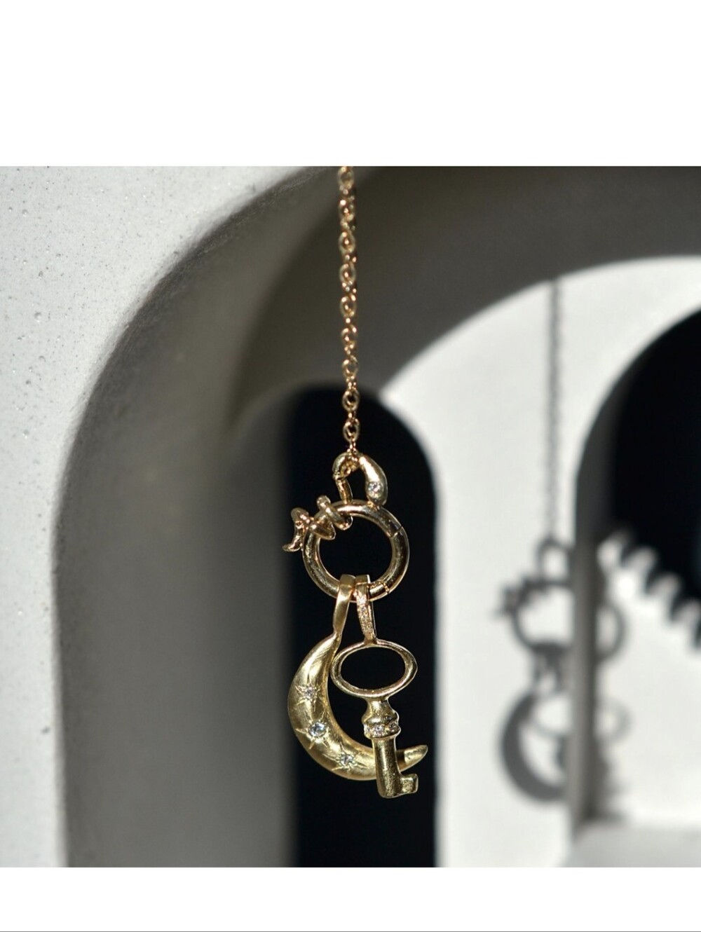 Gold and Silver Snake Hoop Connector - Picture 6 of 7